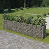 vidaXL Visoka greda gabion pocinkano jeklo 450x50x100 cm