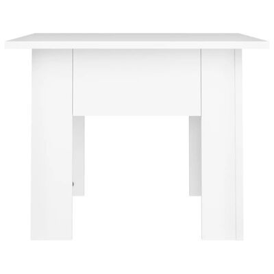 vidaXL Klubska mizica bela 55x55x42 cm iverna plošča