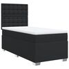 vidaXL Box spring postelja z vzmetnico črna 90x190 cm umetno usnje