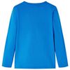 Otroška majica z dolgimi rokavi kobaltno modra 128