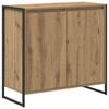 vidaXL Stranska omara Artisan hrast 79 x 36 x 75 cm Inženirski les