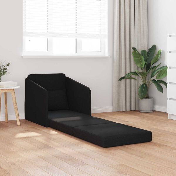 vidaXL Sofa postelja 60cm Črna blago