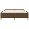 vidaXL Posteljni okvir brez vzmetnice temno rjav 140x190 cm blago
