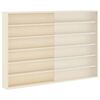 vidaXL Stenska vitrina s polico Bež 80 x 8,5 x 54 cm Vezani les