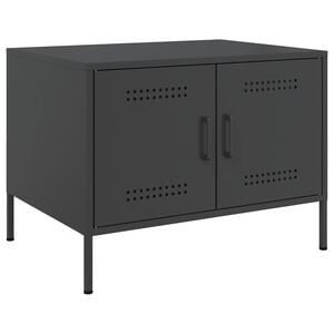 vidaXL Klubska mizica črna 68x50x50,5 cm jeklo