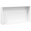 vidaXL Ni&scaron;a za tu&scaron; kabino mat bela 62x32x9 cm nerjaveče jeklo
