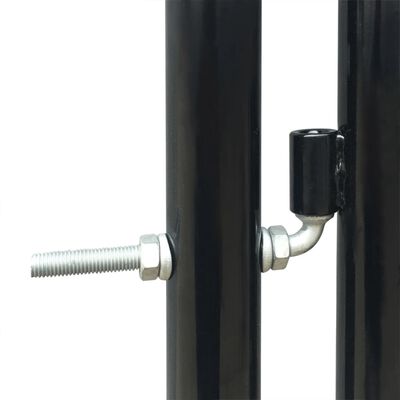 vidaXL Enojna ograjna vrata 300x225 cm črna