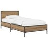 vidaXL Okvir postelje z naslonjalom Artisan hrast 80 x 200 cm