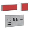 vidaXL Delovna omara s predalom 7 pcs Rdeča 150 x 55 x 200 cm