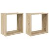 vidaXL Stenske police kockaste 2 kosa sonoma hrast 30x15x30 cm
