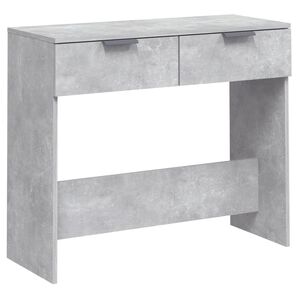 vidaXL Konzolna mizica betonsko siva 90x36x75 cm konstruiran les