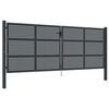 vidaXL Vrtna vrata antracit 400x125 cm jeklo