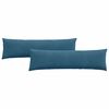 vidaXL Blazine za kavč 2 pcs Modra 145 x 40 cm Žametna tkanina
