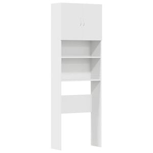 vidaXL Omara za pralni stroj bela 64x24x190 cm inženirski les