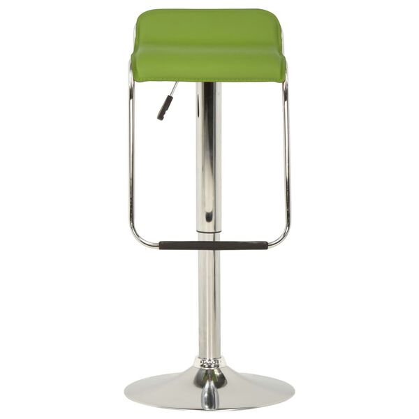 vidaXL Barski stolčki 2 kosa zeleno blago in ukrivljen les