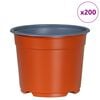vidaXL Cvečni lonec 200 pcs Terakota &Oslash; 15 x 12.5 cm Plastika