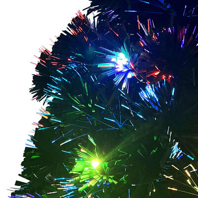 vidaXL Osvetljena novoletna jelka s stojalom 120 cm optična vlakna