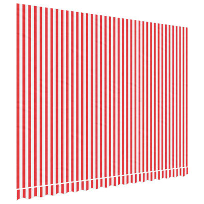 vidaXL Nadomestna tkanina za tendo rdeče in bele črte 4x3 m