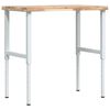 vidaXL Delovna miza 100x60x(73-99,5) cm trden akacijev les pravokotna
