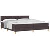vidaXL Postelja z vzmetnico z blazino Temno rjava 200 x 200 cm blago