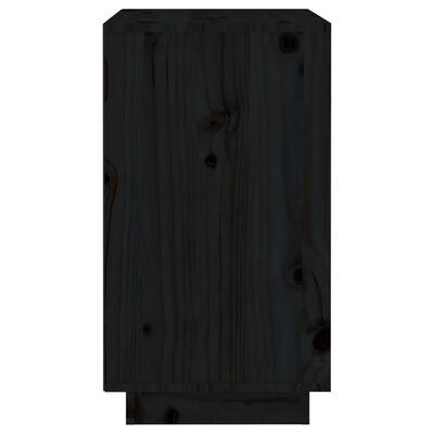 vidaXL Omarica za vino črna 55,5x34x61 cm trdna borovina