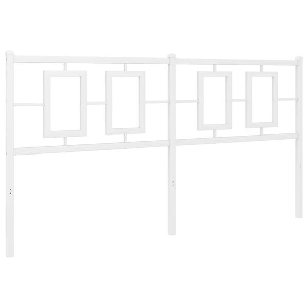 vidaXL Kovinsko vzglavje belo 150 cm