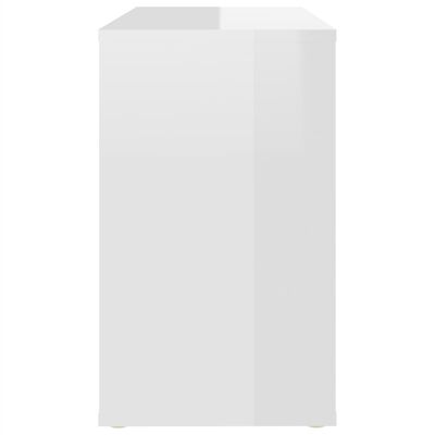 vidaXL Stranska omarica visok sijaj bela 60x30x50 cm iverna plošča