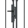 vidaXL Ograjna vrata z ukrivljenim vrhom Siva 500 x 100 cm Jeklo