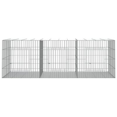vidaXL 3-delna ograda za zajce 163x79x54 cm pocinkano železo