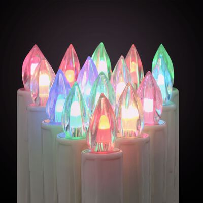 vidaXL Božične brezžične LED svečke z daljincem 20 kosov RGB
