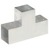 vidaXL Spojnik za steber T oblike pocinkana kovina 101x101 mm