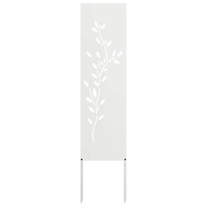 vidaXL Zaslon za zasebnost v vrtu Bela 32 x 140 cm Mnogi jeklo