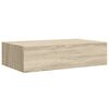 vidaXL Stenska polica s predalom 2 kosa hrast 40x23,5x10 cm MDF