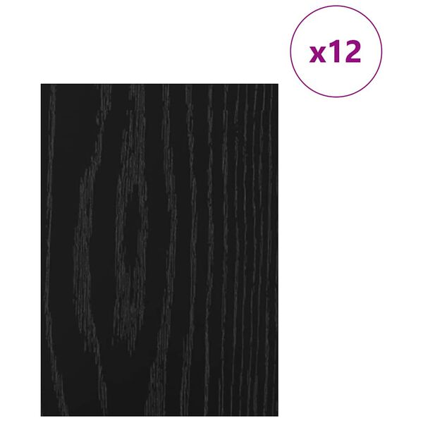 vidaXL Dekorativni paneli 12 pcs Črni hrast 21 x 30 x 0.3 cm