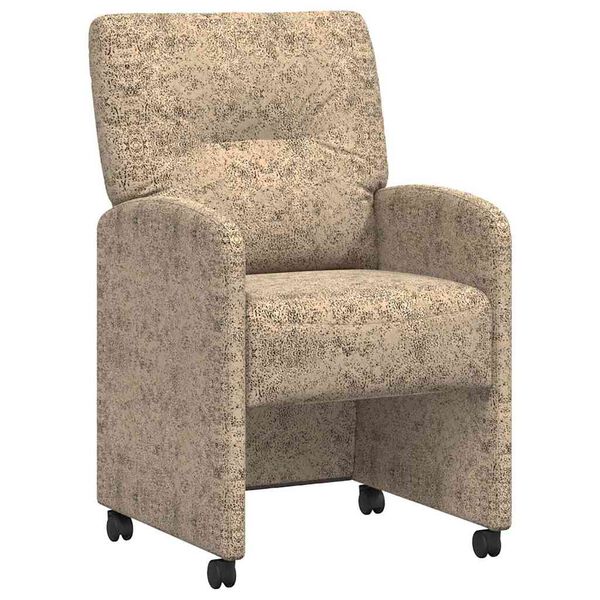 vidaXL Jedilni stoli s kolesi 2 pcs Svetlo siva 57 x 67 x 95 cm