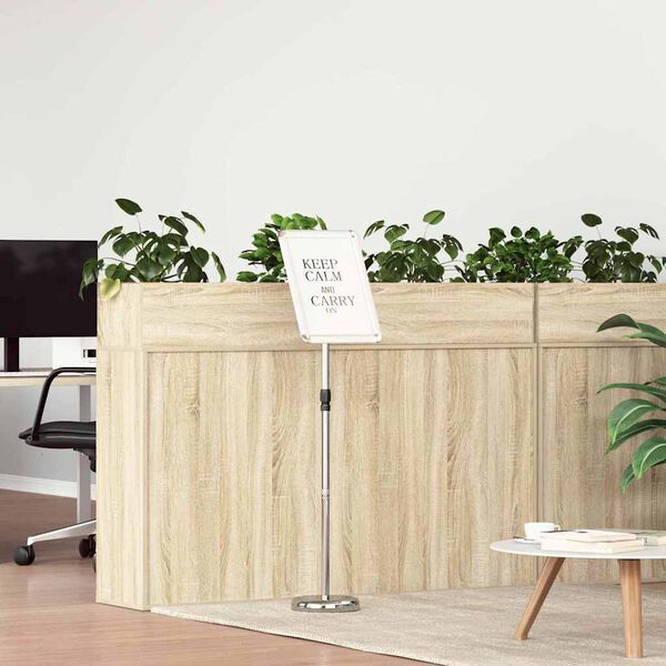 vidaXL Razstave na sejmih srebrna 25 x 25 x 125 cm Aluminij