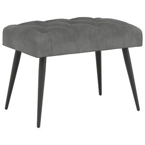 vidaXL Klop s gumbnim oblazinjenjem Temno siva 60 x 40 x 45 cm Žamet