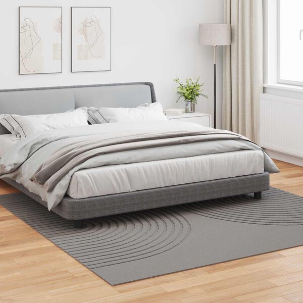 vidaXL Preproge za povr&scaron;ine Kvadrat HUARTE Siva 240 x 240 cm Poliester