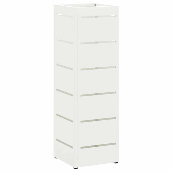 vidaXL Stojalo za dežnik Bela 15,5 x 15,5 x 49 cm Jeklo