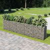 vidaXL Visoka greda gabion pocinkano jeklo 450x50x100 cm