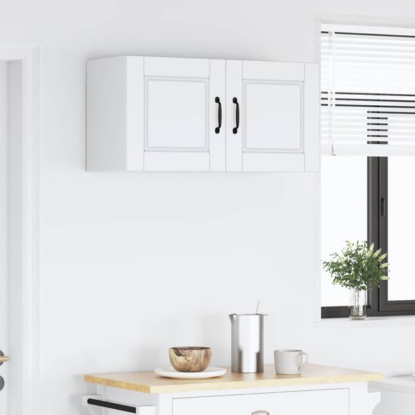 vidaXL Kuhinjski element s polico Bela 80 x 31 x 40 cm Konstruiran les