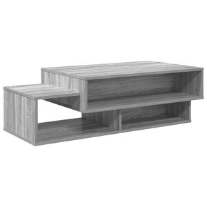 vidaXL Klubska miza Siva Sonoma 105 x 50 x 32,5 cm Inženirski les
