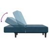 vidaXL Kavč dvosed z leži&scaron;čem in stolčkom za noge moder žamet