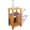 vidaXL Odstavna mizica s polico za revije 27x35x55 cm trdna hrastovina