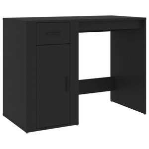 vidaXL Pisalna miza črna 100x49x75 cm inženirski les