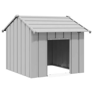 vidaXL Pasja hi&scaron;a s streho 85x107x81 cm Pocinkano jeklo