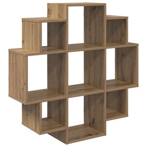 vidaXL Stenska polica Artisan hrast 90 x 25 x 90 cm Inženirski les