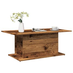 vidaXL Kava miza iz starega lesa 102x55,5x40 cm Inženirski les