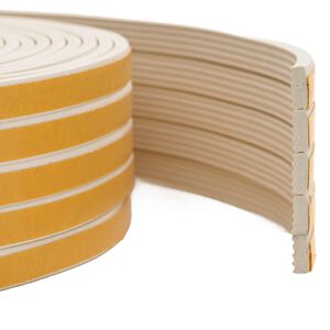 vidaXL Samolepilni tesnilni trak za okna Bela 10 x 4 mm 12 m EPDM pena