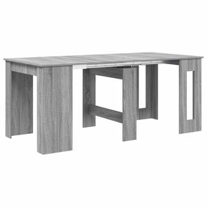 vidaXL Jedilna miza 180 x 85 x 75 cm Inženirski les Siva Sonoma